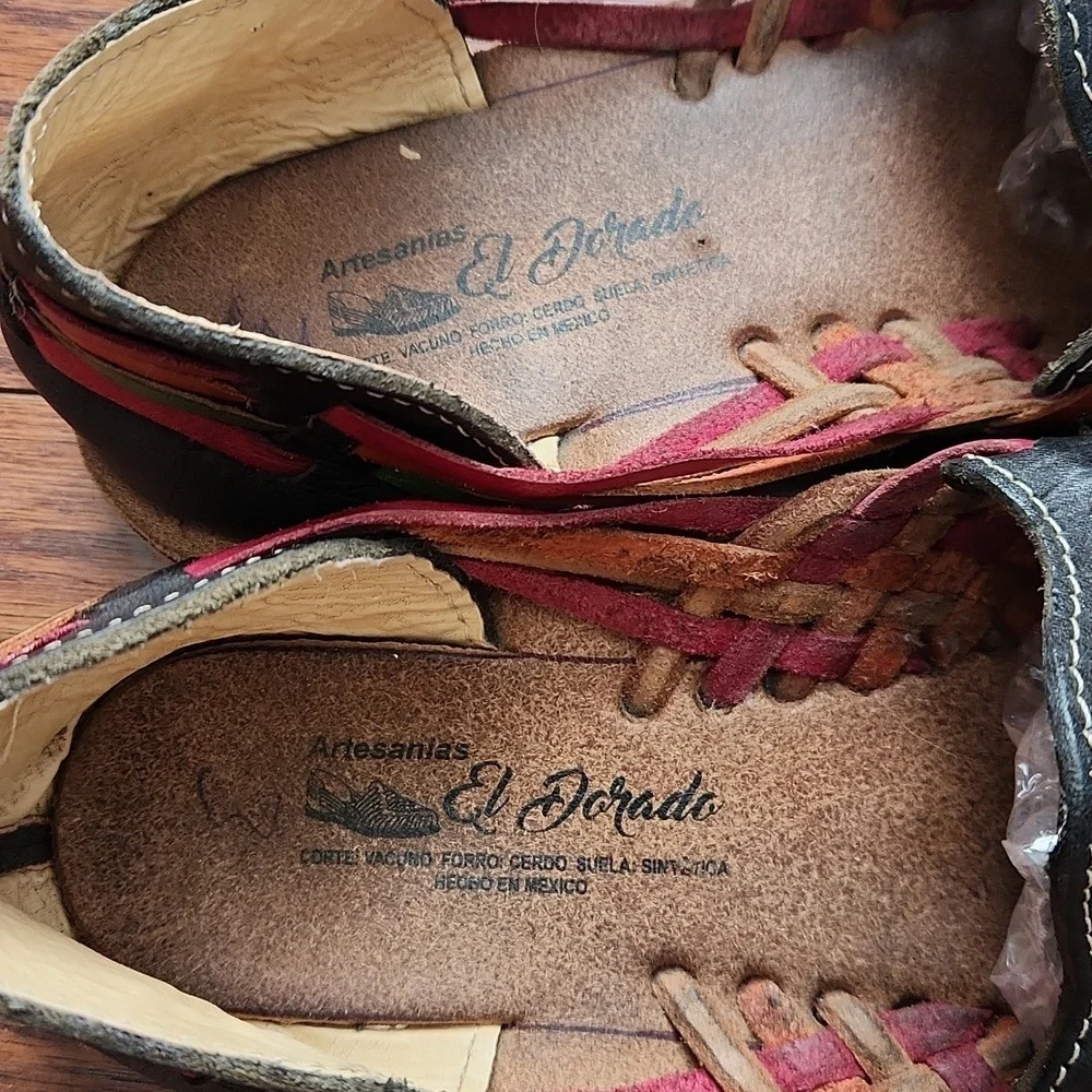 Huarache Multicolor Leather Flats - Picture 3 of 5